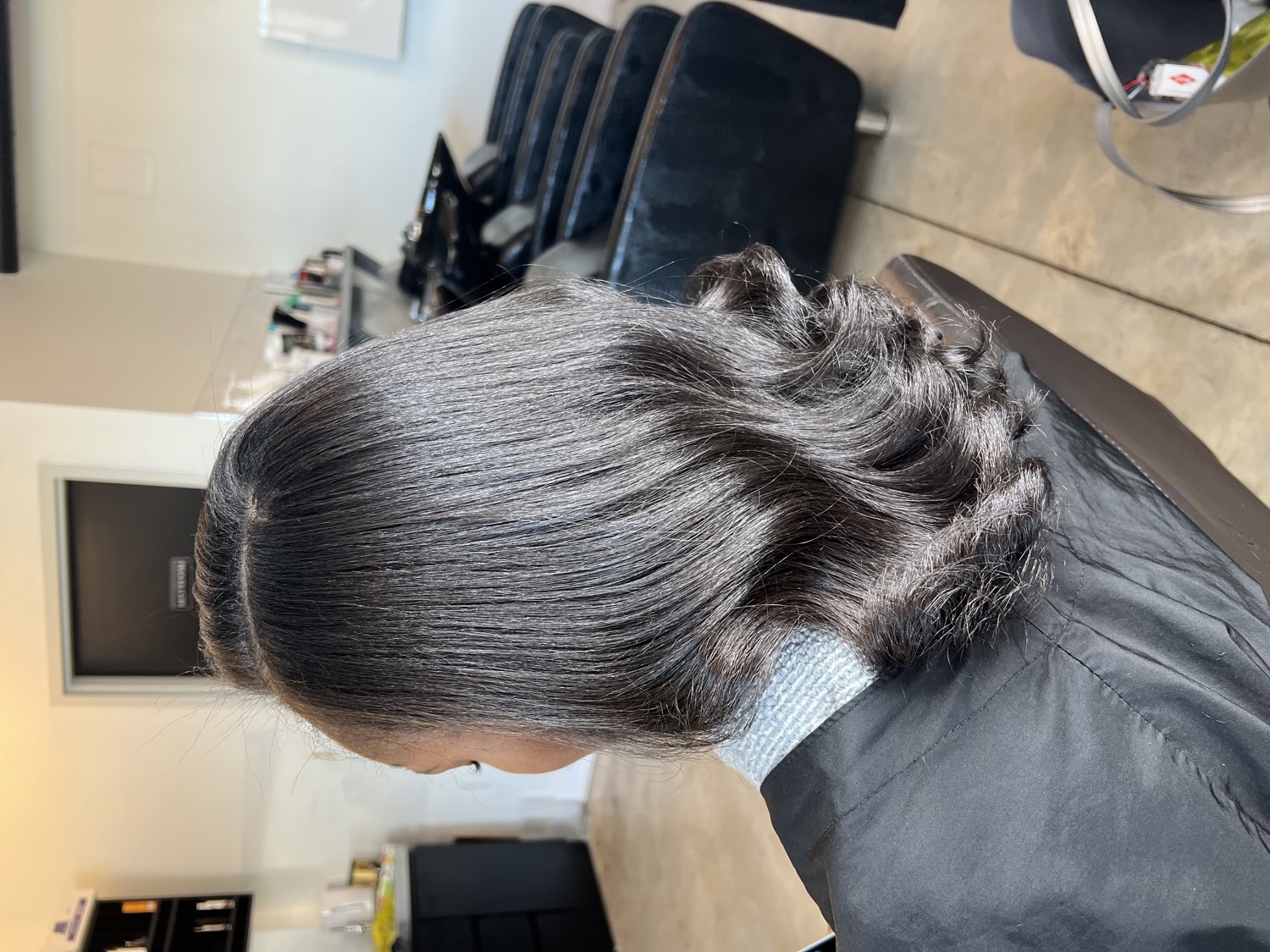 Sleek, healthy silk press by Kailin
